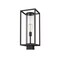 Z-Lite Dunbroch 1 Light Outdoor Post Mount Fixture, Black & Clear 584PHMS-BK - alternate 2